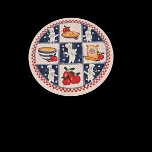 Pillsbury Doughboy All American 8" Trivet  Plastic Disc Countertop Protection